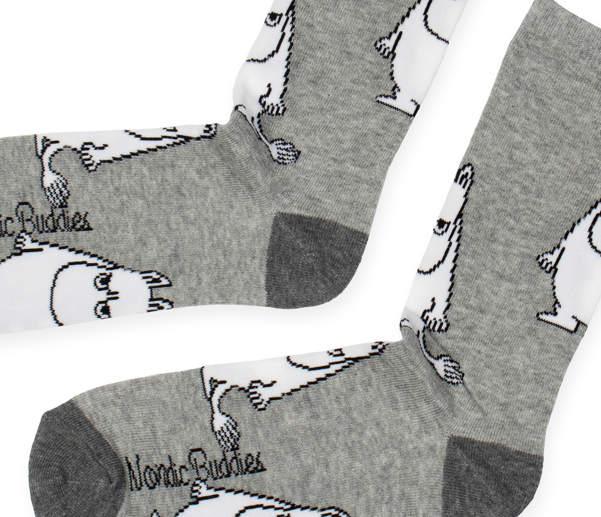 Moomintroll Grumpy Men Socks - Grey