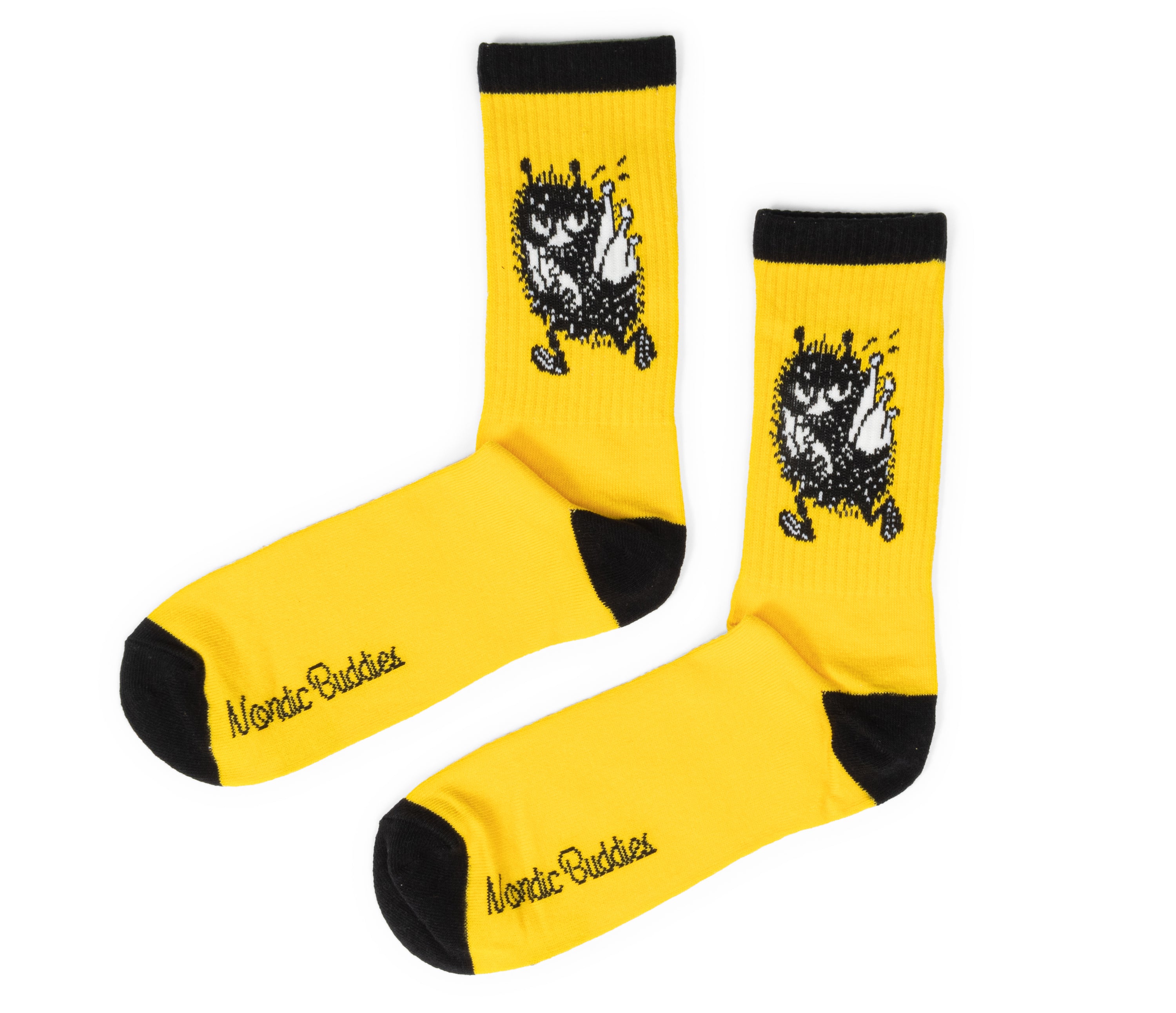 Stinky's Getaway Retro Men Socks - Yellow