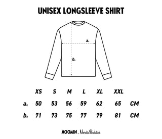 Moomintroll's Flower Longsleeve Shirt With Cuffrib Unisex - Black