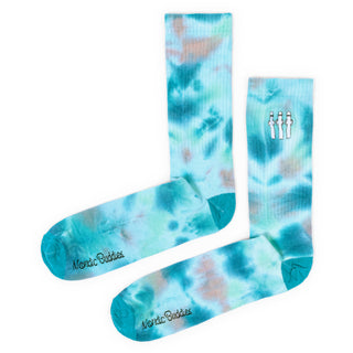 Hattifatteners Tie Dye Men Socks - Turquoise and Blue