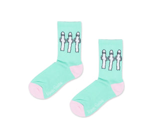 Hattifatteners Ladies Retro Socks - Turquoise