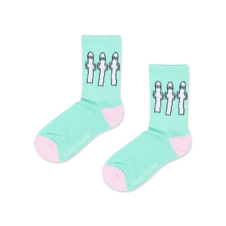 Hattifatteners Ladies Retro Socks - Turquoise