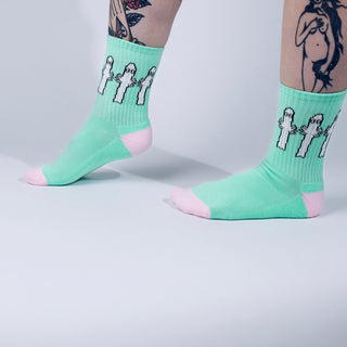 Hattifatteners Ladies Retro Socks - Turquoise