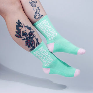 Hattifatteners Ladies Retro Socks - Turquoise