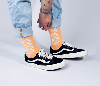 Hattifatteners Retro Men Socks - Peach