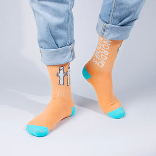 Hattifatteners Retro Men Socks - Peach