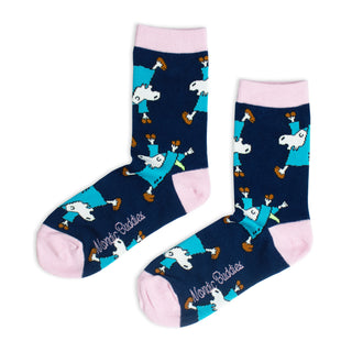 Mr. Clutterbuck Ladies Socks - Navy