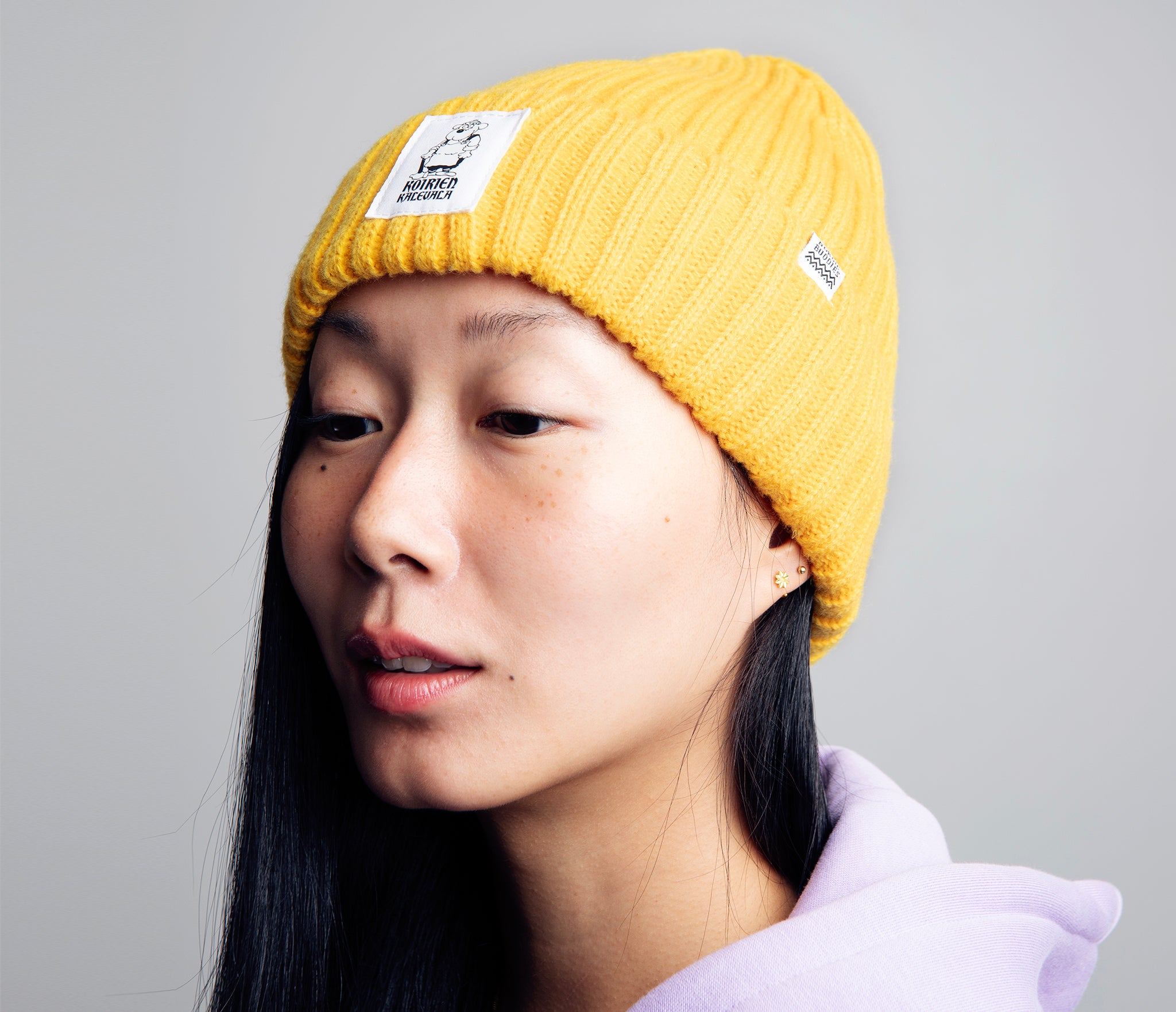 The Canine Kalevala Winter Hat Beanie Adult - Yellow