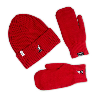 Little My Mittens and Beanie Combo - Red