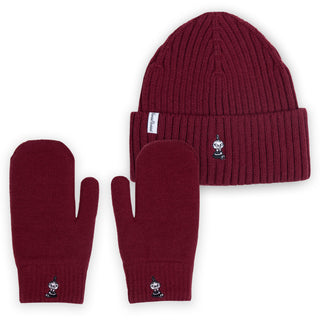 Little My Mittens and Beanie Combo - Burgundy