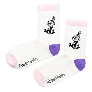 Little My Pranking Ladies Retro Socks - White