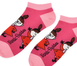 Little My Dancing Ladies Ankle Socks -  Red and Pink