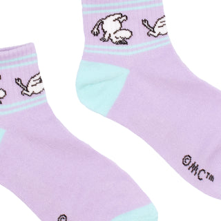 Moomintroll Retro Ladies Ankle Socks - Lilac