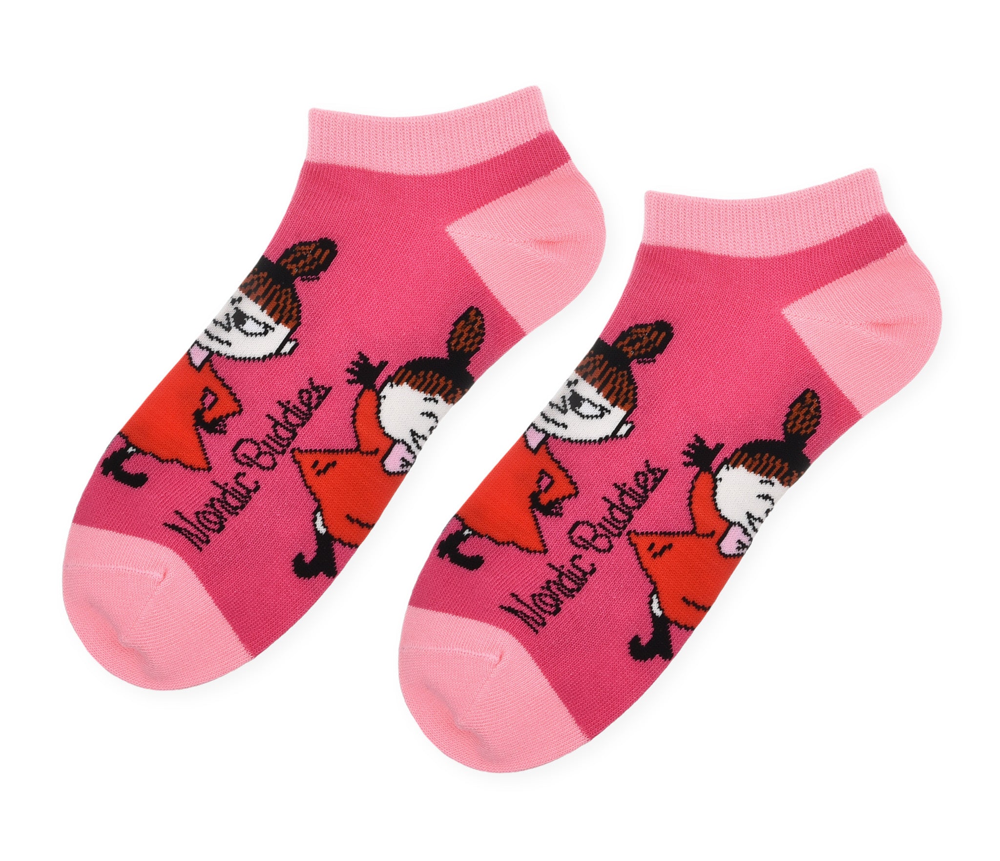 Little My Dancing Ladies Ankle Socks -  Red and Pink