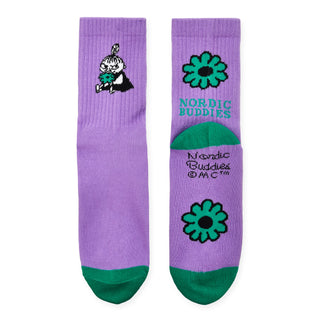 Little My Flower Retro Socks Ladies - Lilac