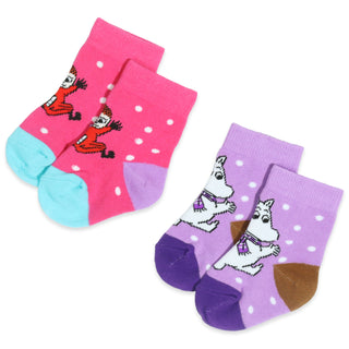 Baby Double Pack Moomintroll and Little My Socks