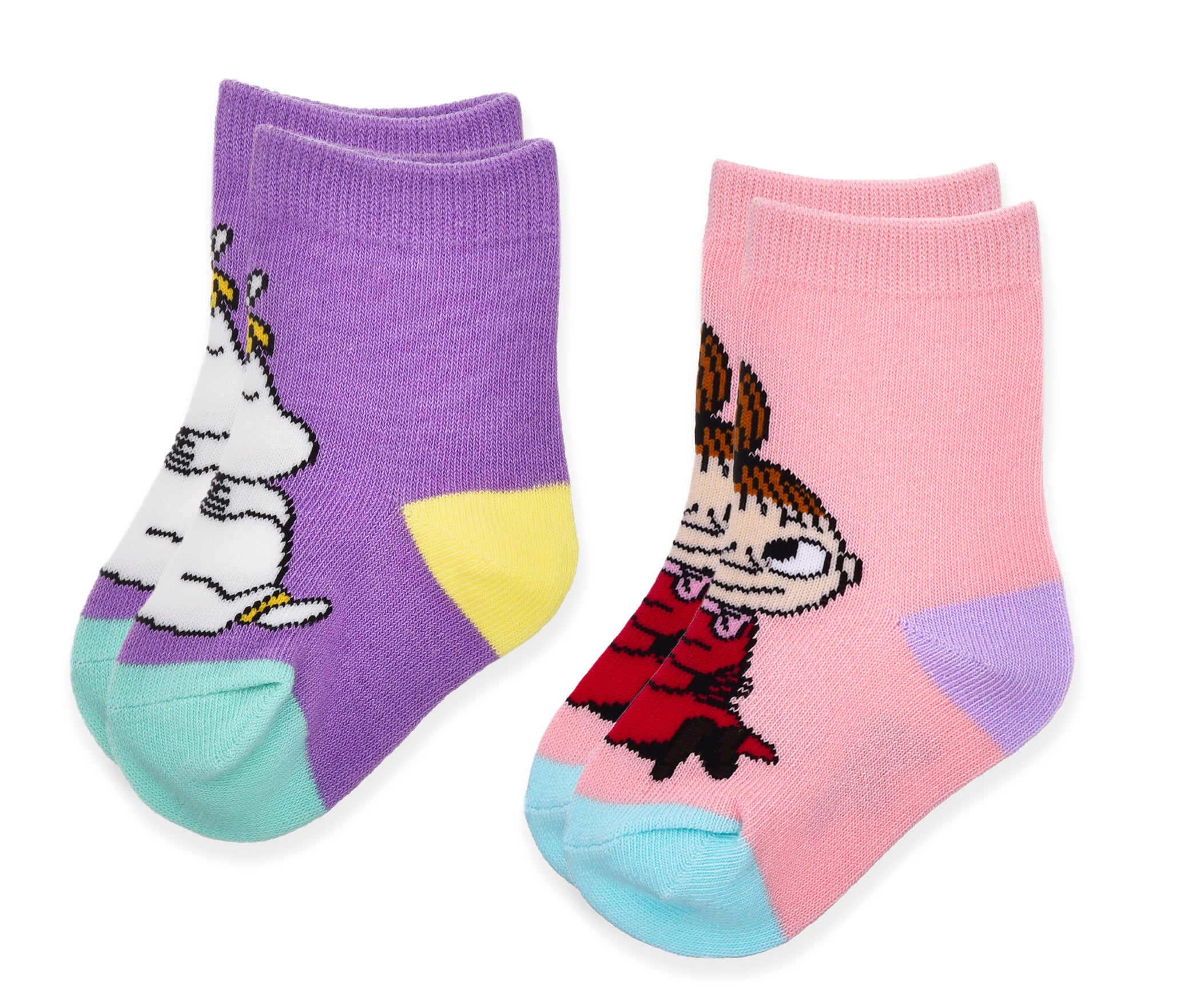 Baby Double Pack Snorkmaiden And Little My Socks - Violet And Pink