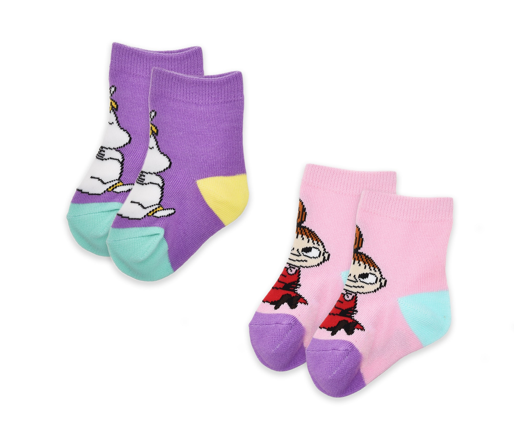 Baby Double Pack Snorkmaiden And Little My Socks - Violet And Pink