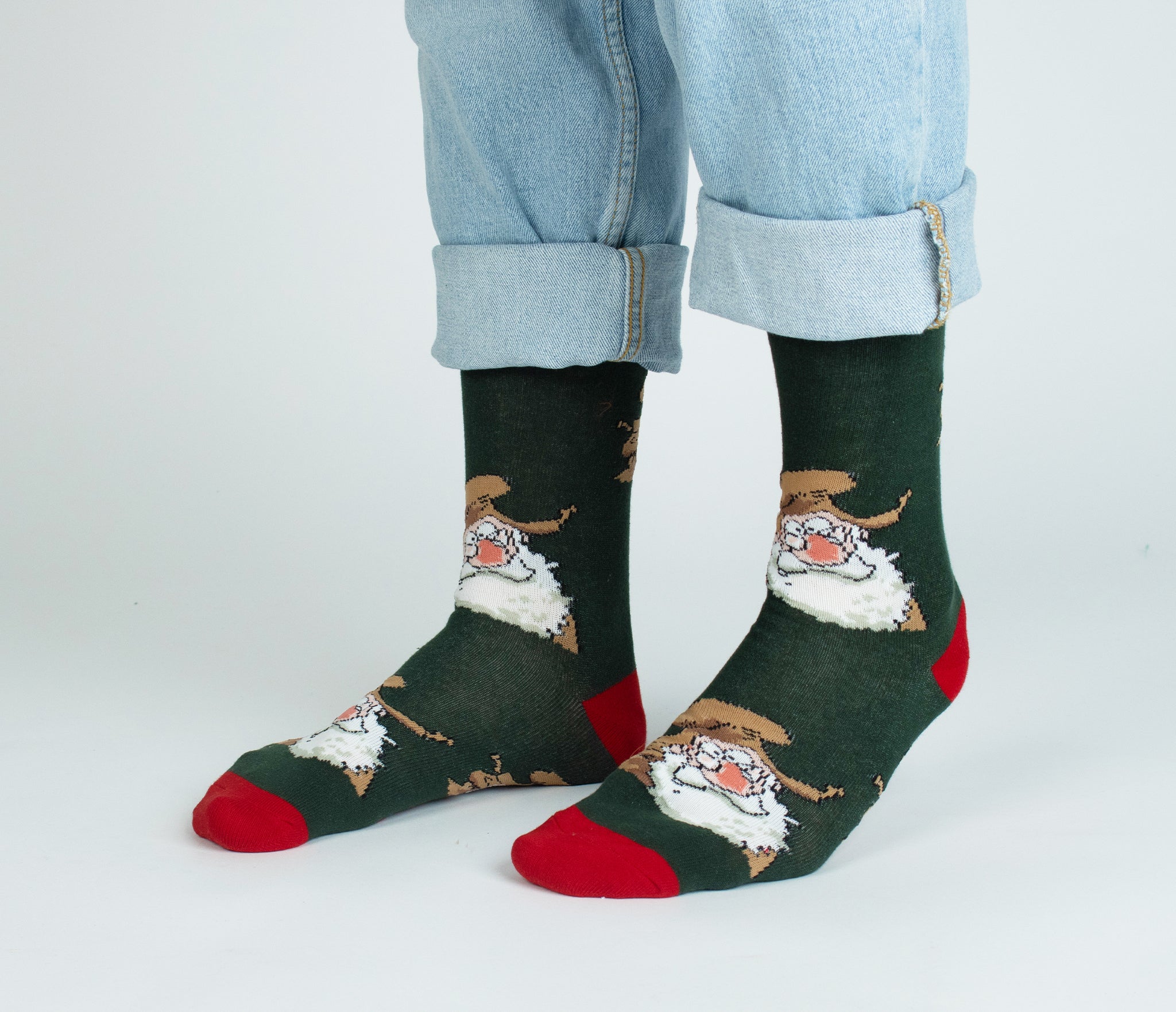 Santa Claus Men Socks - Green