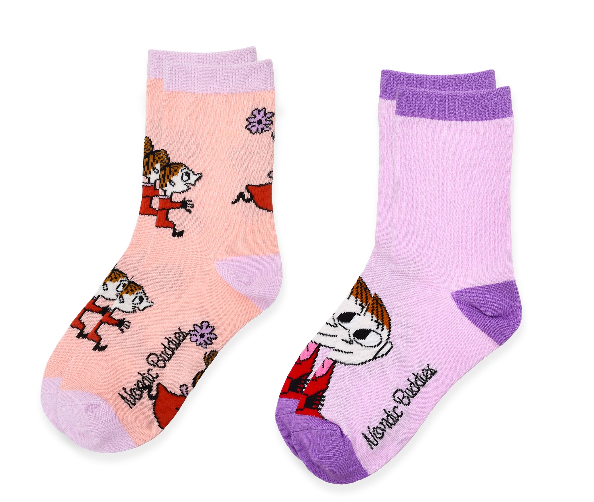 Kids Double Pack Little My Socks - Light Peach And Lilac