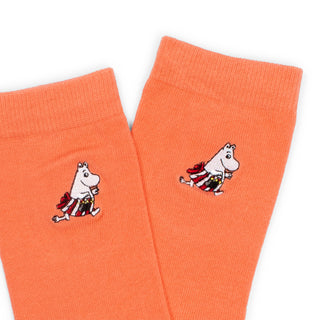 Moominmamma Embroidery Ladies Socks - Red