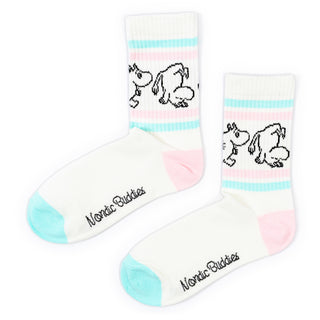 Moomintroll Retro Ladies Socks - White