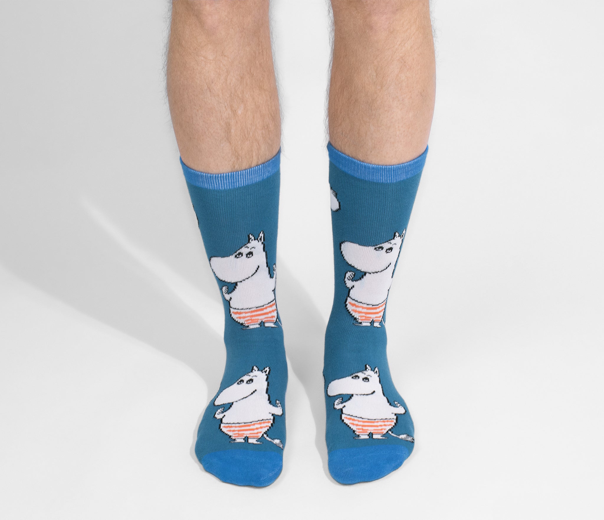 Moomintroll Swimming Men Socks - Blue