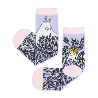 Moomin Hide and Seek Ladies Socks - Lilac