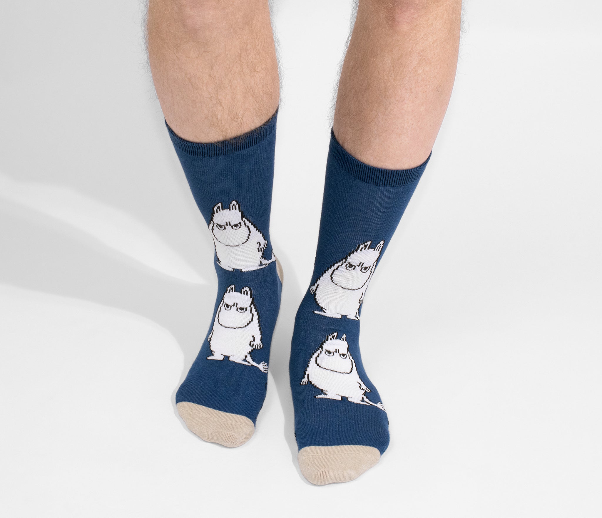 Moomintroll Grumpy Men Socks - Navy