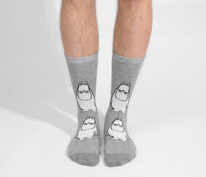 Moomintroll Grumpy Men Socks - Grey