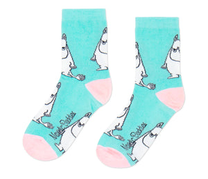 Moomintroll Grumpy Ladies Socks - Turquoise