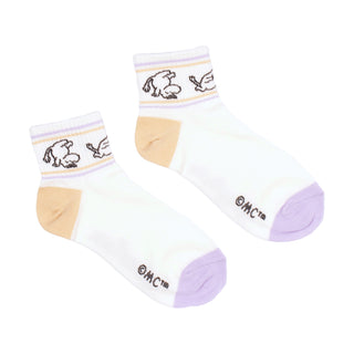 Moomintroll Retro Ladies Ankle Socks - White