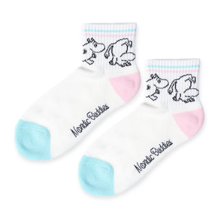 Muumipeikko Naisten Retro Nilkkasukat - Valkoinen