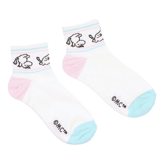 Moomintroll Retro Ladies Ankle Socks - White