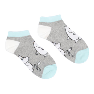 Moomintroll Ladies Ankle Socks - Grey