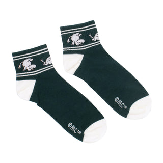 Moomintroll Running Retro Ankle Men Socks - Forest Green