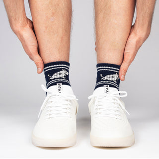 Moomintroll Running Retro Ankle Men Socks - Navy