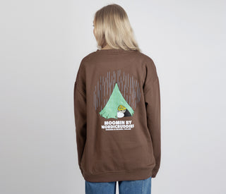 Moomintroll Camping Crewneck College Unisex - Brown