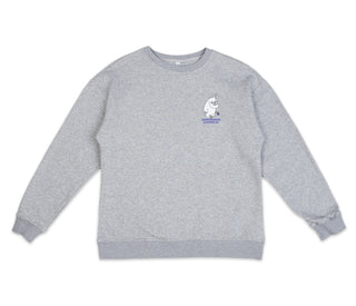 Moomintroll's Flower Crewneck College Unisex - Light Grey