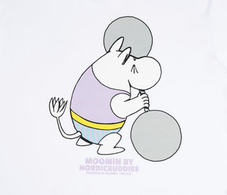 Moomintroll Weightlifting T-Shirt Unisex - White