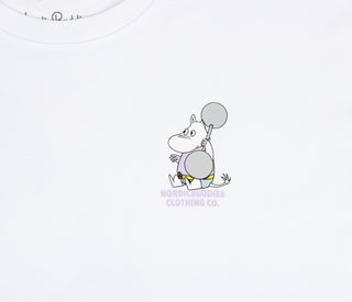 Moomintroll Weightlifting T-Shirt Unisex - White