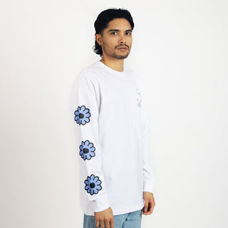 Mumintrollet Blomma Långärmad T-Shirt Unisex - Vit