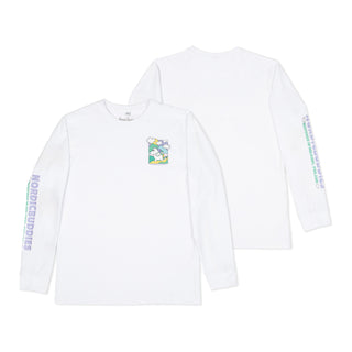 Moomintroll's Adventure Longsleeve Shirt With Cuffrib Unisex - White