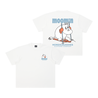 Moomintroll Skiing Heavy T-Shirt
