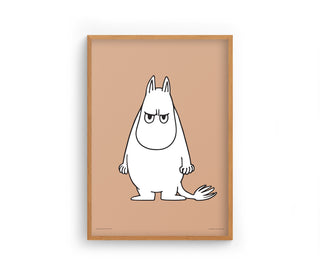 Moomintroll Angry Poster - Beige