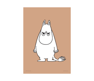 Moomintroll Angry Poster - Beige