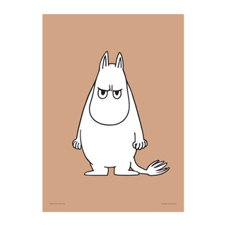 Moomintroll Angry Poster - Beige