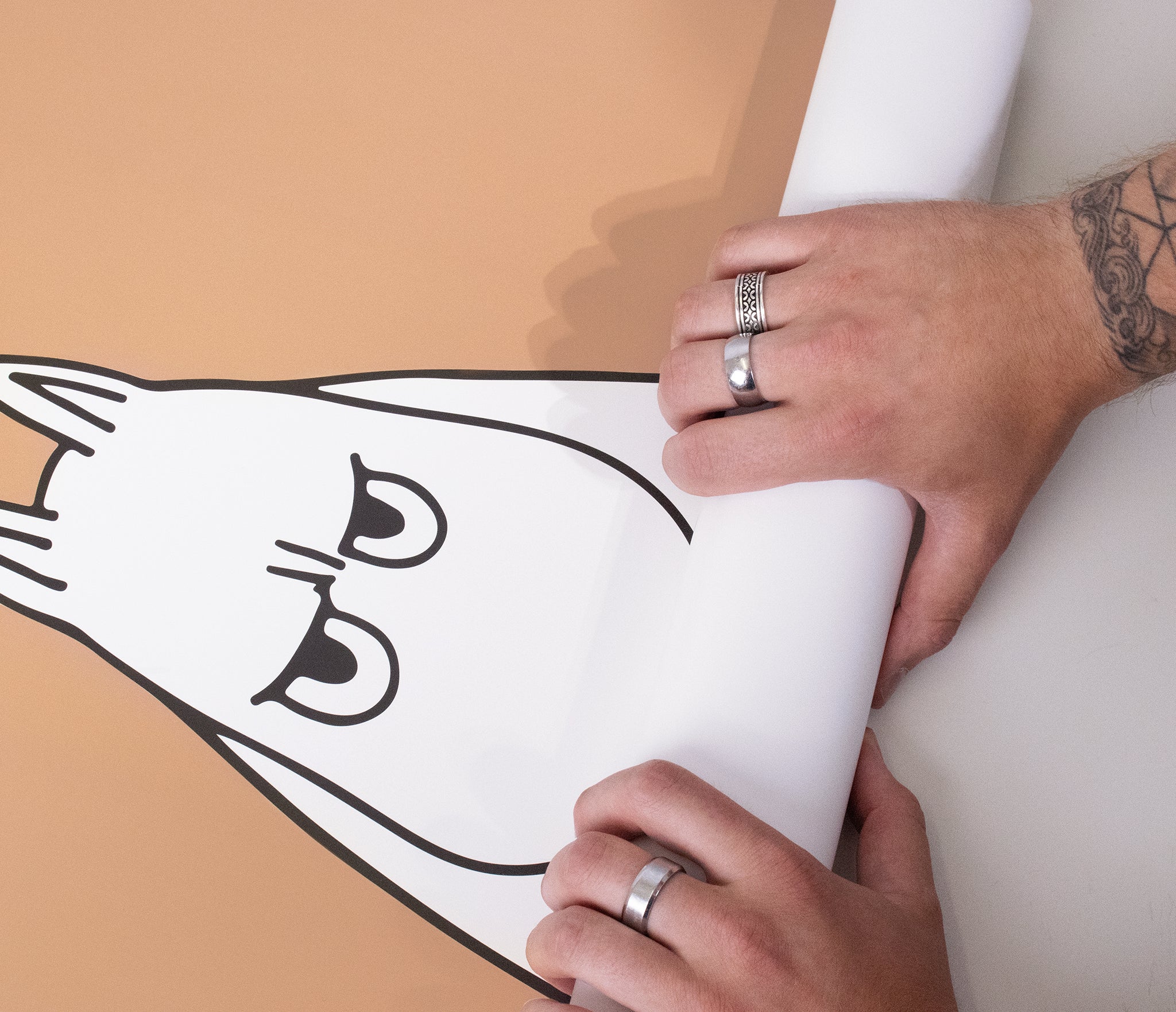 Moomintroll Angry Poster 50x70cm - Beige