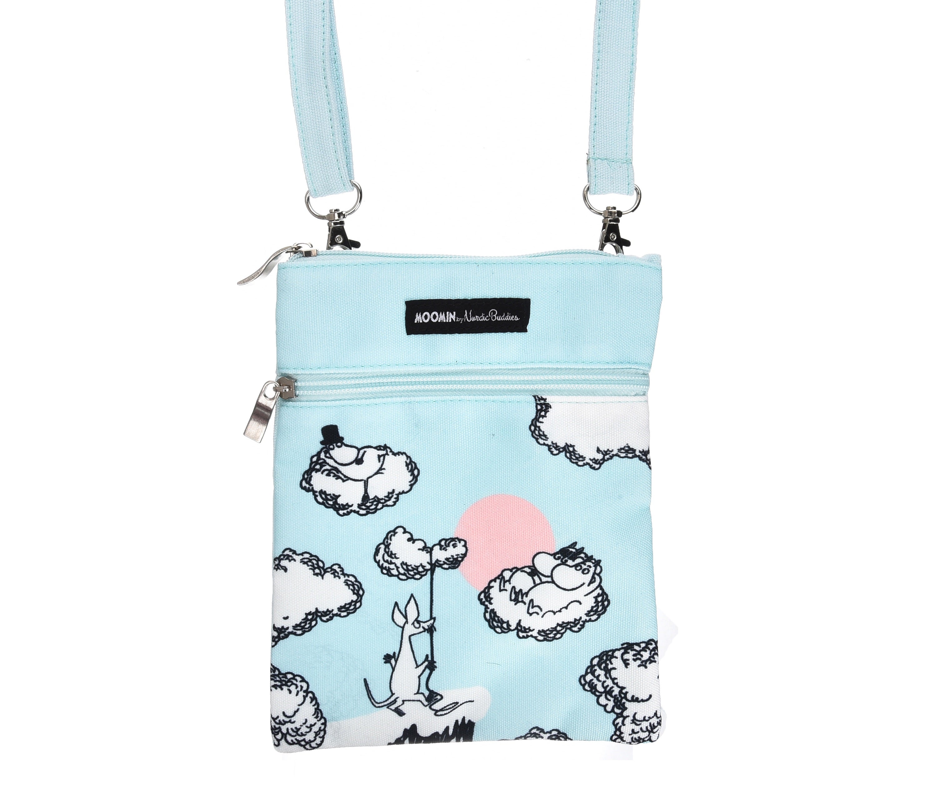 Moomins Up In The Clouds Passport Bag - Turquoise