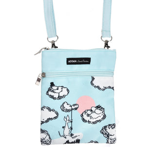 Moomins Up In The Clouds Passport Bag - Turquoise